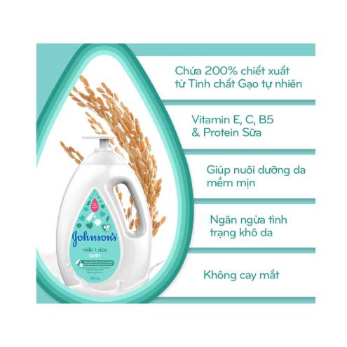  SỮA TẮM GỘI JOHNSON’S MILK + RICE BABY BATH 1000ML 