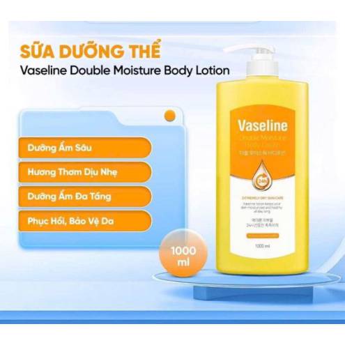 Sữa Dưỡng thể Vaseline Body Lotion 1000ml bản Hàn Quốc