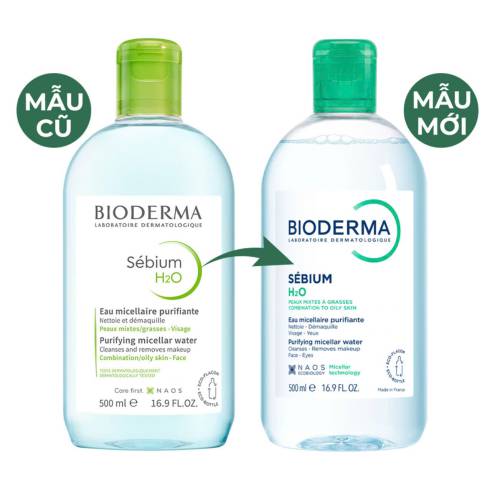 Nước Tẩy Trang Bioderma Cho Da Dầu, Da Hỗn Hợp, Da Mụn Senbium H2O 500ml 