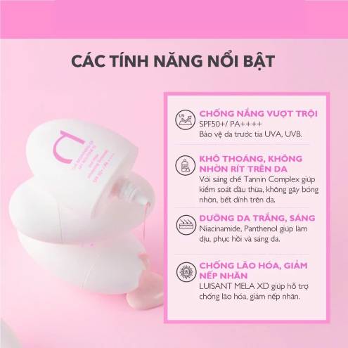 Kem Chống Nắng Divme Nâng Tông Sáng Hồng 50ML
