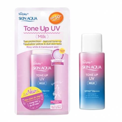 Sữa Chống Nắng Sunplay Hiệu Chỉnh Sắc Da Skin Aqua Tone Up UV Milk Lavender SPF50+/PA++++ 