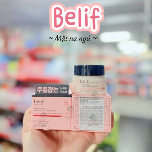 Mặt nạ ngủ tái sinh và chống lão hóa Belif Regenerating Mask  - Hồng
