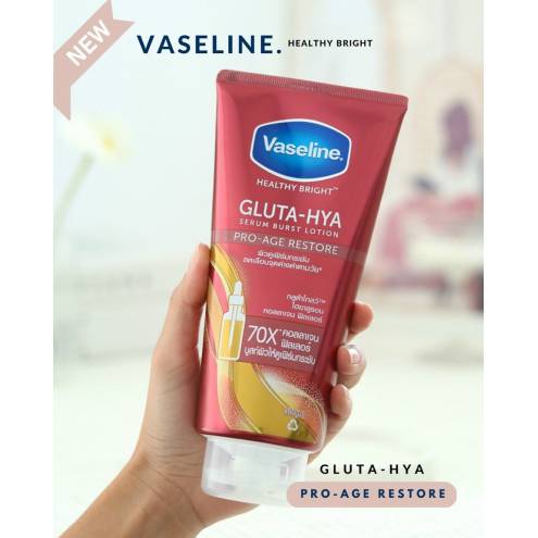 Dưỡng Thể Vaseline 70X Healthy Bright Gluta-Hya Serum Burst Lotion Pro-Age Restore  