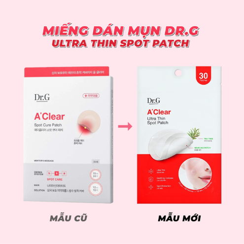 Miếng Dán Mụn Dr.G A'Clear Ultra Thin Spot Patch 30 Miếng