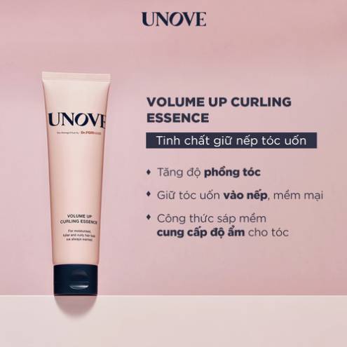 TINH CHẤT GIỮ NẾP, TẠO PHỒNG CHO TÓC UỐN UNOVE VOLUME UP CURLING ESSENCE 147ML