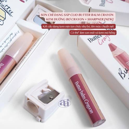 Son bút chì Clio Butter Balm (có kèm gọt bút)