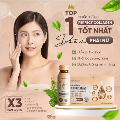 Nước uống Collagen Perfect Collagen X3 Masilraon Hàn Quốc