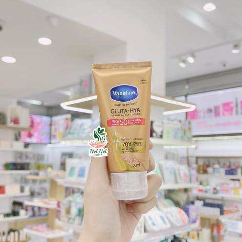 [Mẫu Mới] Dưỡng Thể Chống Nắng Vaseline 15X Gluta-Hya Serum Burst Sunscreen SPF50+PA+++ Luminous Defense  