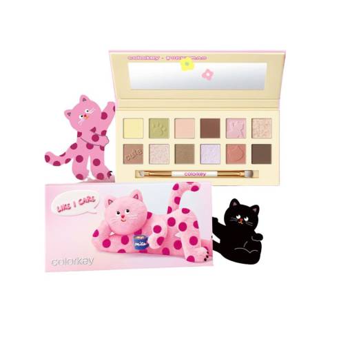 Bảng Phấn Mắt 12 Ô Màu Colorkey Bloom Chase (The Polka Dot Cat Edition)