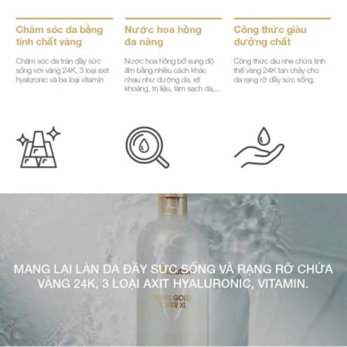 Nước Hoa Hồng Ngăn Ngừa Lão Hóa JM Solution Prime Gold Toner XL - 600ml
