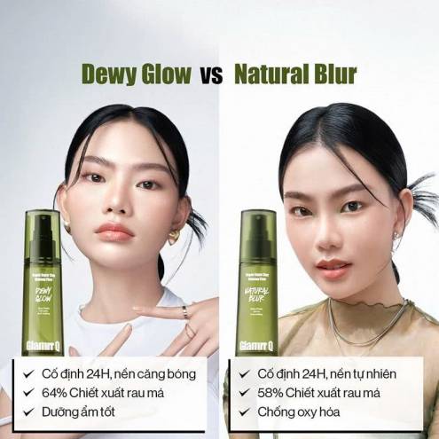 Xịt Khóa Nền Cố Định Trang Điểm Thuần Chay Cho Da Nhạy Cảm Glamrr Q Vegan Super Makeup Fixer