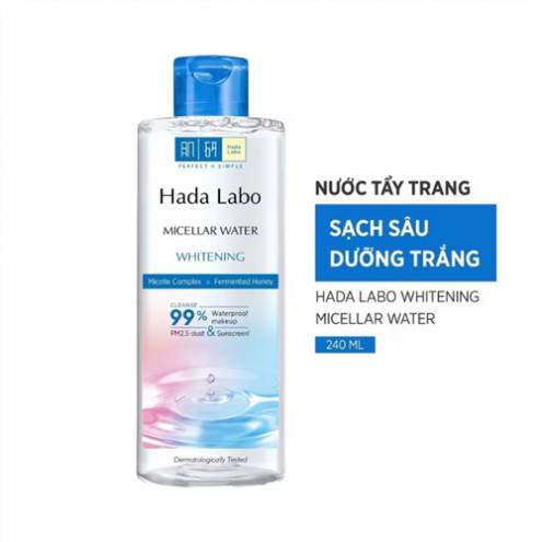 Nước Tẩy Trang Làm Sạch Sâu, Dưỡng Ẩm & Hỗ Trợ Dưỡng Trắng Hada Labo Micellar Wate