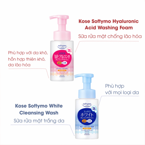 SỮA RỬA MẶT VÀ TẨY TRANG TẠO BỌT  SOFTYMO KOSÉ (CHAI 200ML) 