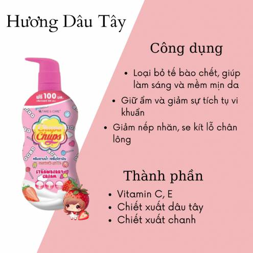 Sữa tắm hương hoa quả Chupa Chups 550ml Thái Lan 