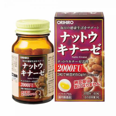 Viên Uống Hỗ Trợ Chống Đột Quỵ Orihiro Natto Kinase (60 Viên)