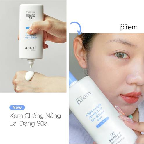 Kem Chống Nắng Make p:Rem Dạng Lai Mỏng Nhẹ 150ml UV Defense Me. Daily Sun Fluid