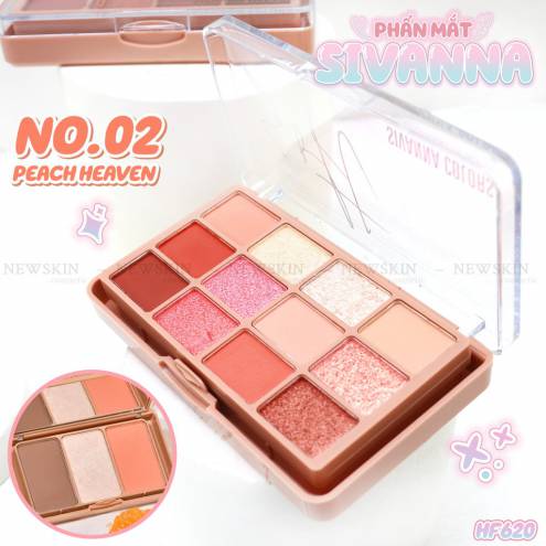 Bảng Phấn Mắt Đa Năng 2 Tầng Sivanna Soft Blurring Double Eye Palette HF620