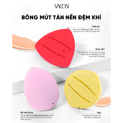 BÔNG PHẤN NỀN ĐỆM KHÍ VACOSI - BP57
