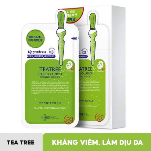 Mặt Nạ Miếng Giảm Mụn, Dưỡng Trắng, Chống Lão Hóa, Phục Hồi Da Mediheal Essential Mask REX 24ml (Teatree, Collagen, Lightbeam, Placenta) 