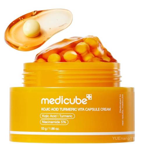 Kem dưỡng viên nang cấp ẩm, dưỡng sáng Medicube Kojic Acid Turmeric Vita Capsule Cream 53gr