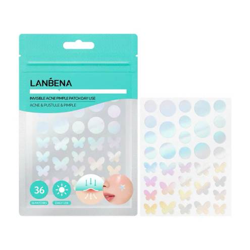 Miếng Dán Mụn Lanbena Invisible Acne Pimple Patch Hỗ Trợ Giảm Mụn, Làm Dịu Da - hình bướm
