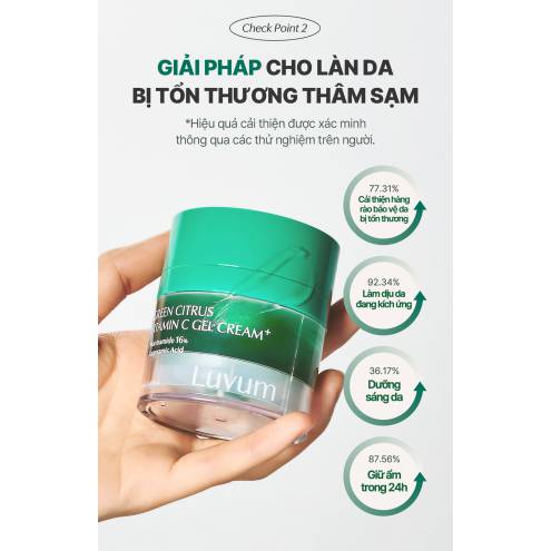 Kem dưỡng Luvum  Green Citrus Vitamin C Gel 