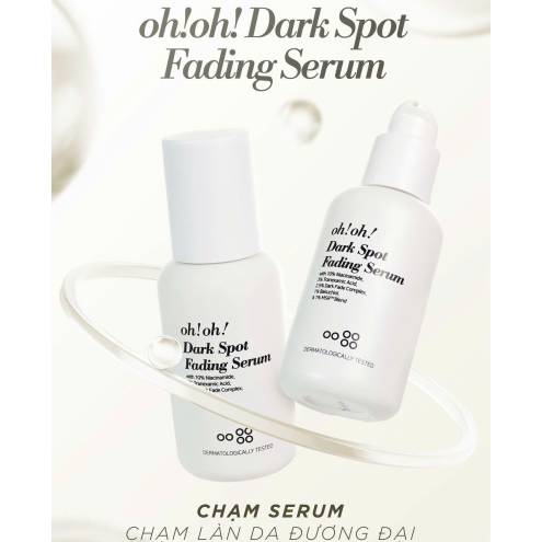 Tinh Chất Kiểm Soát Sắc Tố Toàn Diện & Chống Lão Hóa Từ Tự Nhiên oh!oh! Dark Spot Fading Serum 30ml