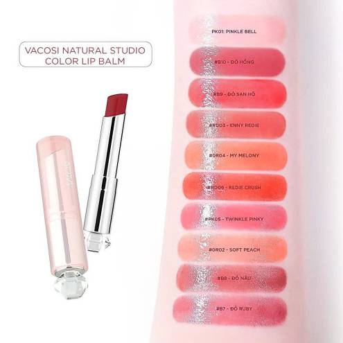 Son Dưỡng Có Màu Vacosi Natural Studio Color Lip Balm