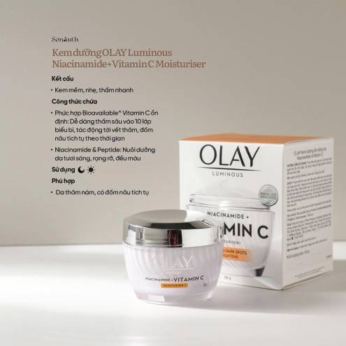Kem Dưỡng Olay Luminous Niacinamide+Vitamin C Moisturiser 50g
