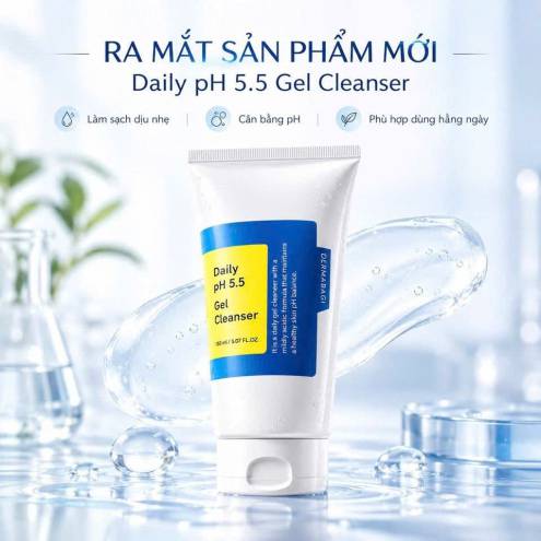 Sữa Rửa Mặt Dermabagi Daily pH 5.5 Gel Cleanser Giúp Làm Sạch Dịu Nhẹ Làn Da Mỗi Ngày 150ml
