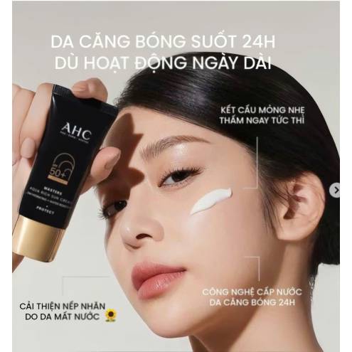 Kem Chống Nắng Phổ Rộng, Căng Bóng AHC Master Aqua Rich Sun Cream 30ml