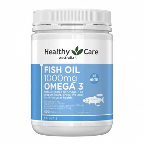 Viên Uống Dầu cá Tự Nhiên Fish Oil Healthy Care Omega-3 1000mg   