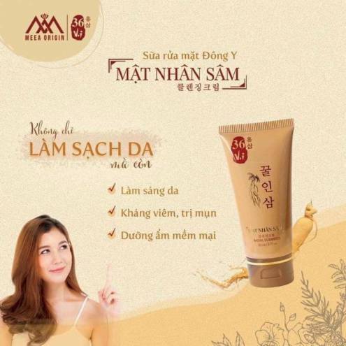  Sữa Rửa Mặt Cao Mụn Sâm Đỏ 36 Vị Meea Origin 