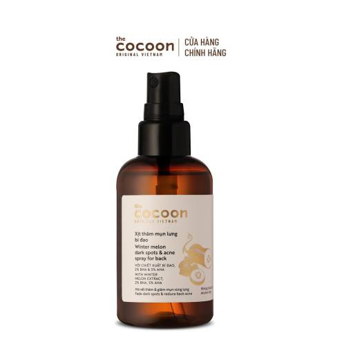 Xịt Thâm Mụn Lưng Cocoon Chiết Xuất Bí Đao Winter Melon Dark Spots & Acne Spray For Back  
