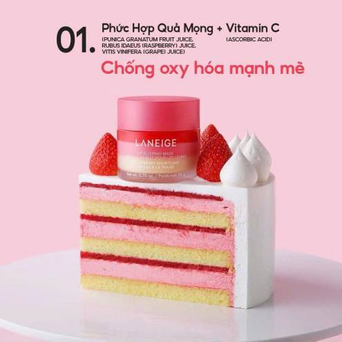 Ủ MÔI LANEIGE 20G – MẪU MỚI 3 TẦNG