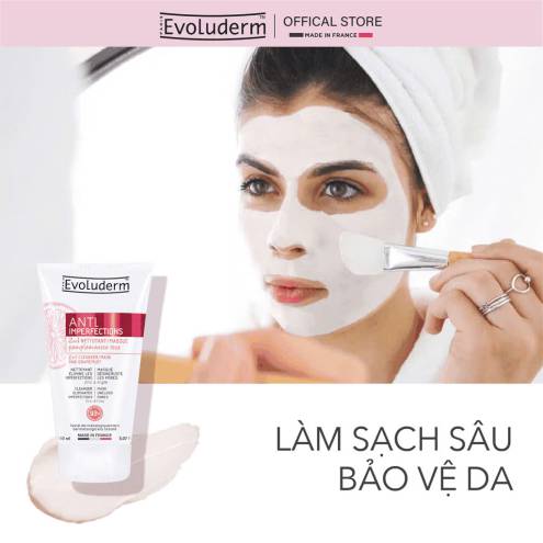 Sữa Rửa Mặt & Mặt Nạ Bưởi Hồng Ngăn Ngừa Mụn Evoluderm Anti-Imperfections 2-in-1 Cleanser/Mask Pink Grapefrui 150ml