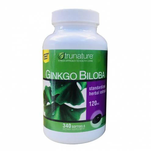 Viên uống Ginkgo Biloba 120mg With Vinpocetine Trunature Mỹ 340 viên