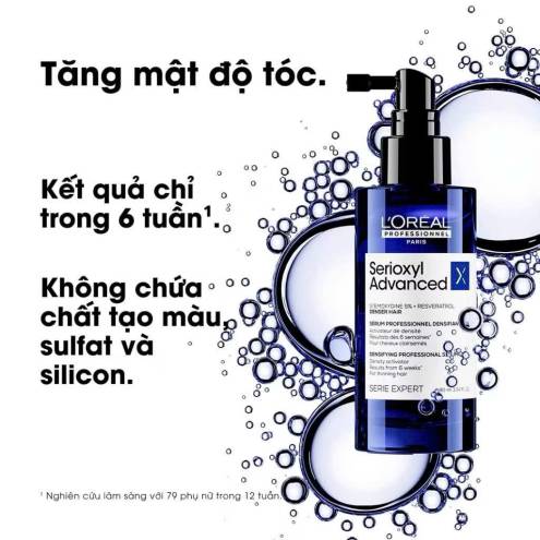 Tinh chất mọc tóc dày hơn L'Oréal Serioxyl Denser Hair - 90ml  (kèm gội cho tóc nhuộm 100ml)