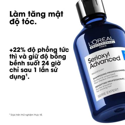 Tinh chất mọc tóc dày hơn L'Oréal Serioxyl Denser Hair - 90ml  (kèm gội cho tóc nhuộm 100ml)