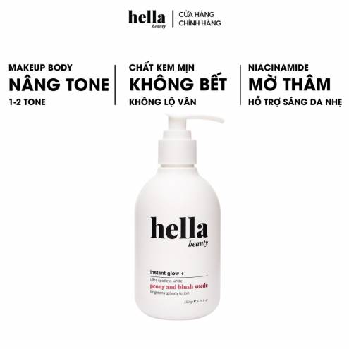 Kem Body trắng da nâng tone Hella Beauty 200g