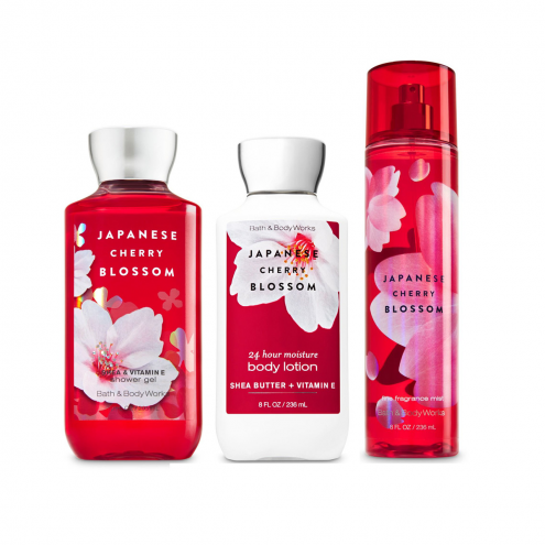 Bộ Sản Phẩm Dưỡng Da Hương Nước Hoa Bath & Body Works Japanese Cherry Blossom 