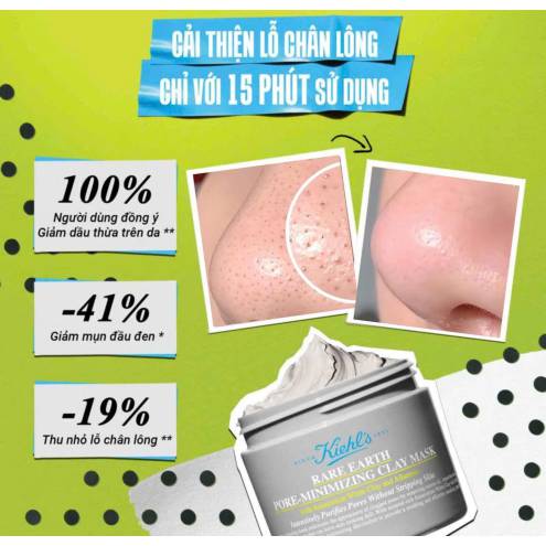 Mặt Nạ Đất Sét Kiehl's Rare Earth Deep Pore Cleansing Masque - 14ml