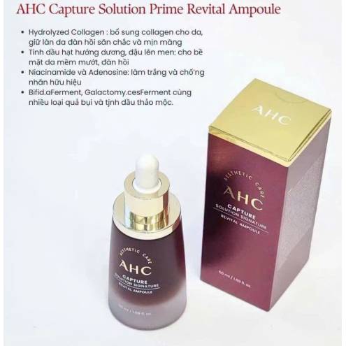 Tinh Chất Chống Lão Hóa AHC Capture Solution Prime Revital Ampoule 50ml (Đỏ)
