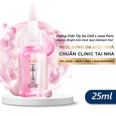 Peel da Loreal hồng Glycolic Bright Exfoliant Peel