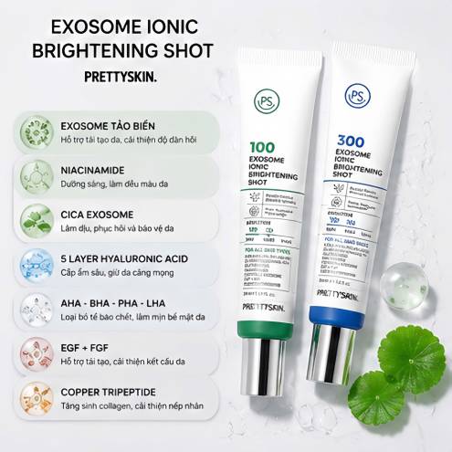 Tinh Chất Vi Kim Dưỡng Da PrettySkin Exosome Ionic Brightening 30ml