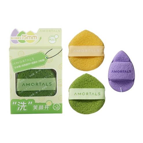 Combo 3 mút rửa mặt Amortals dạng giọt nước