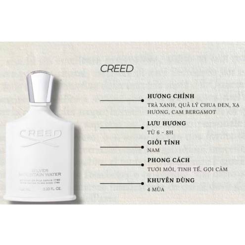 Nước hoa Creed Silver Mountain Water - The White Icon