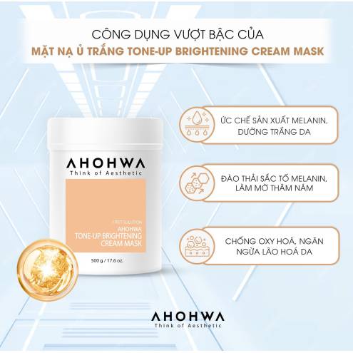 Tone-Up Brightening Cream Mask - Mặt Nạ Ủ Hỗ Trợ Làm Sáng Da  AHOHWA