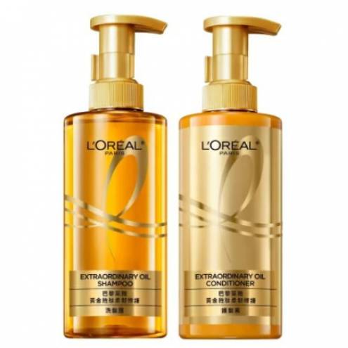 Bộ Gội Xả L'Oreal Dưỡng Tóc Suôn Mượt Tóc Cao Cấp 440mlx2 Extraordinary Oil Sleek Silicone-free Shampoo & Conditioner