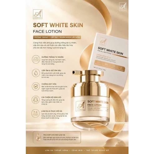 Kem Face Sữa Mịn -Soft White Skin Face Lotion A Cosmetics Dưỡng Sáng da , Cấp Ẩm Hiệu Quả
